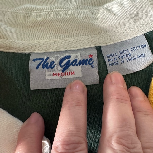 Vintage The Game Men’s Green Bay Packers Rugby Style Shirt-Size Medium - Picture 3 of 4